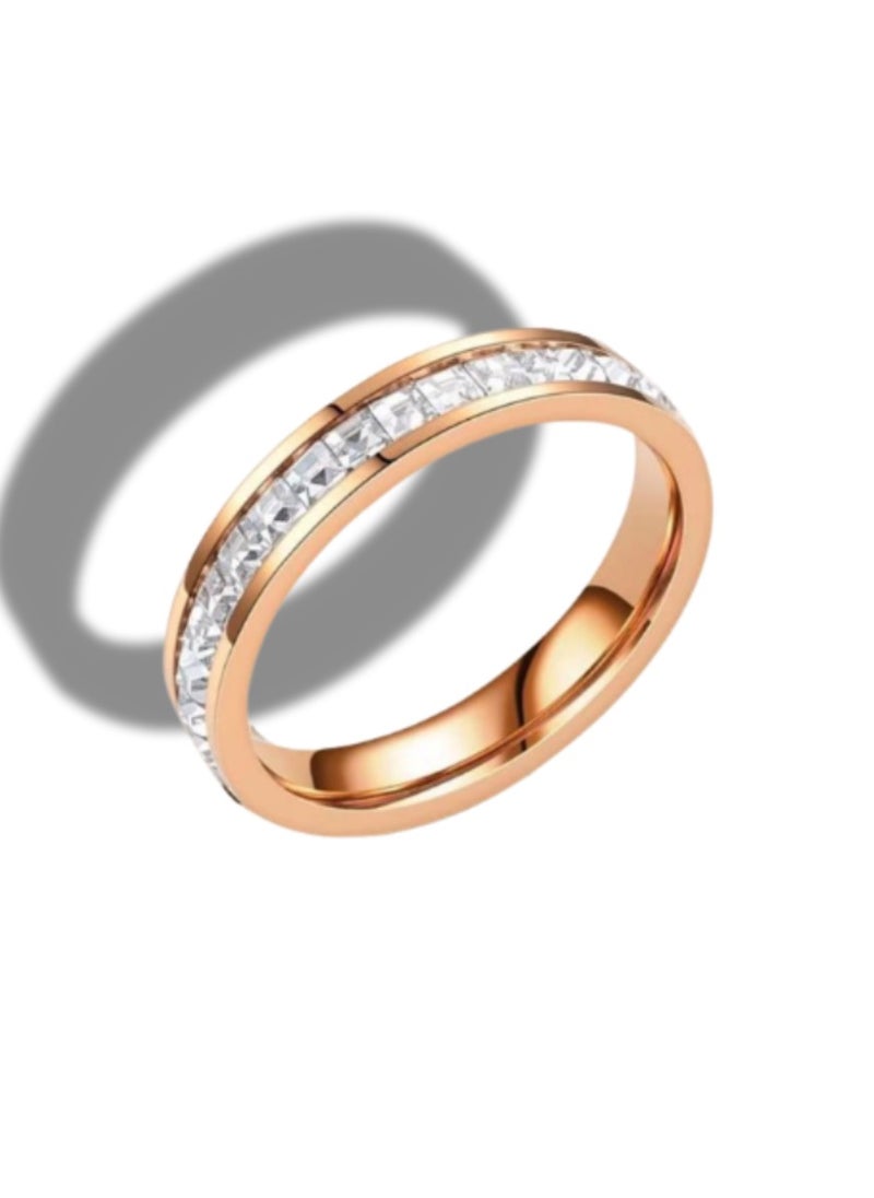 Soko Mesh Rose Gold Diamond Stackable Ring - Exquisite Women's Jewelry, Wedding Band, Luxury Fashion Accessory, , Timeless & Elegant Design, Perfect Gift for Her, Fine Jewelry Collection.  - Image 5