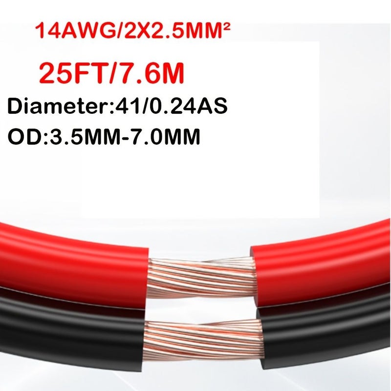 14 AWG 2 Conductor Parallel Wire Pure Bare Copper Electrical Wire 6.56 Feet Length - Image 3