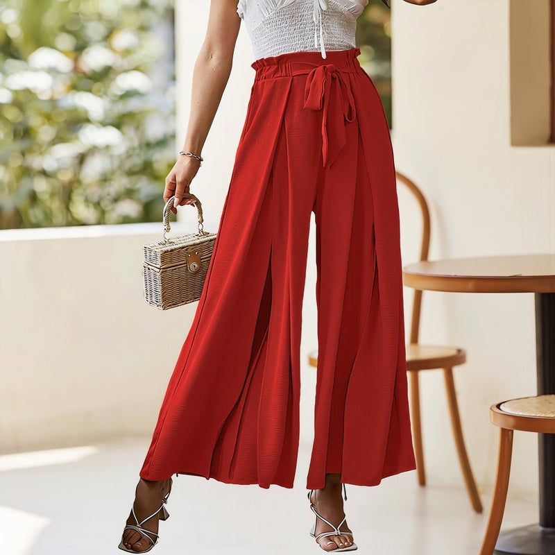 Highly Versatile Mix And Match Wide Leg Pants Multiple Colors Sizes Green S - Image 2