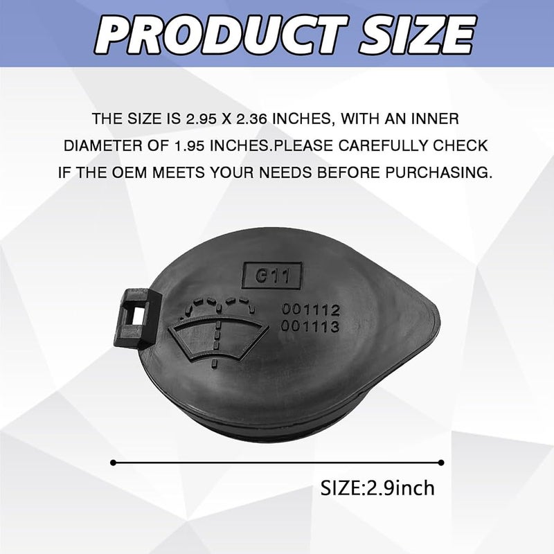 UZZH Windshield Wiper Washer Reservoir Fluid Tank Cap, Car Windscreen Washer Wiper Fluid Reservoir Water Tank Lid Bottle Cap Cover Replacement for Toyota, Venza, RAV4, Highlander, Lexus (Black) - Image 2