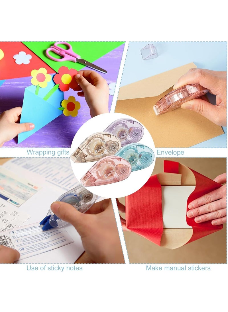 Generic 4-piece transparent tape roller set, double-sided tape for scrapbooks, diaries, and handicrafts - detachable and residue free stickers, strong adhesive force (2.3 inches x 26.8 feet), school office supplies  - Image 5