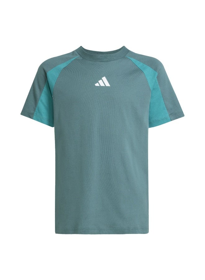 Adidas J Cb T Green Training T-Shirts For Junior 7-8Y - Image 1
