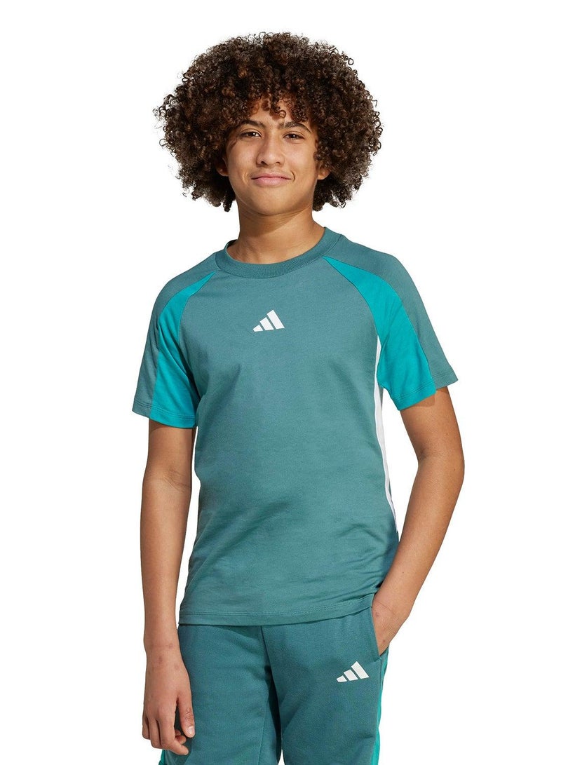 adidas تيشيرت تدريب أخضر جي سي بي للأطفال من - سنوات - Image 1