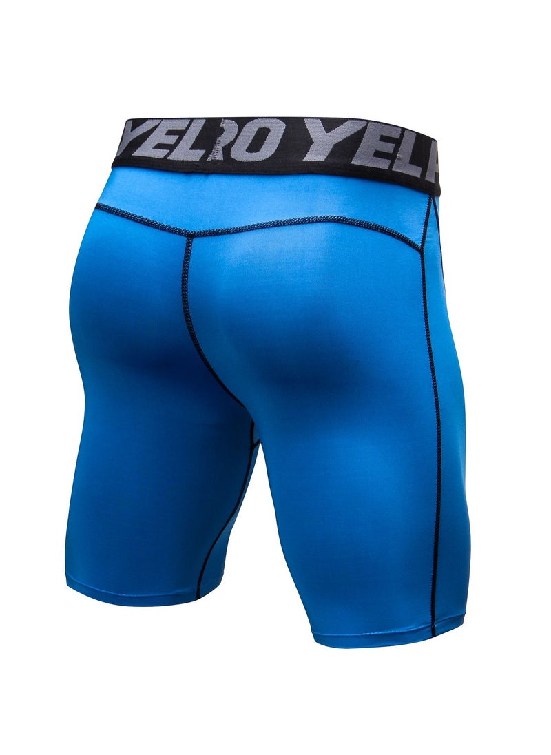 Loquat Men Quick Dry Breathable Elastic Shorts Blue  - Image 2