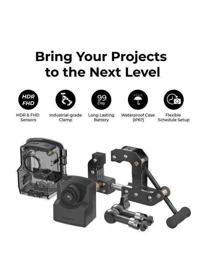 Brinno TLC2020 Construction Bundle, Time Lapse Camera Waterproof Housing ATH1000 & Mounting Clamp ACC1000P – HDR FHD, 99 Day Battery, 360-Degree Rotating Tripod Arm - BCC2000 Lite (2-Pack) - Image 2