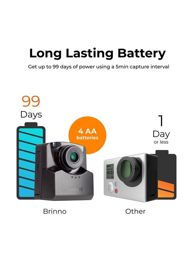 Brinno TLC2020 Construction Bundle, Time Lapse Camera Waterproof Housing ATH1000 & Mounting Clamp ACC1000P – HDR FHD, 99 Day Battery, 360-Degree Rotating Tripod Arm - BCC2000 Lite (2-Pack) - Image 5