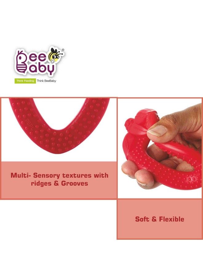 Beebaby Fruit Shape Soft Silicone Teethers Combo With Carrying Case. 100% Bpafree. 100% Food Grade. (Pink Strawberry Yellow Banana & Red Strawberry) 3 Months + - Image 5