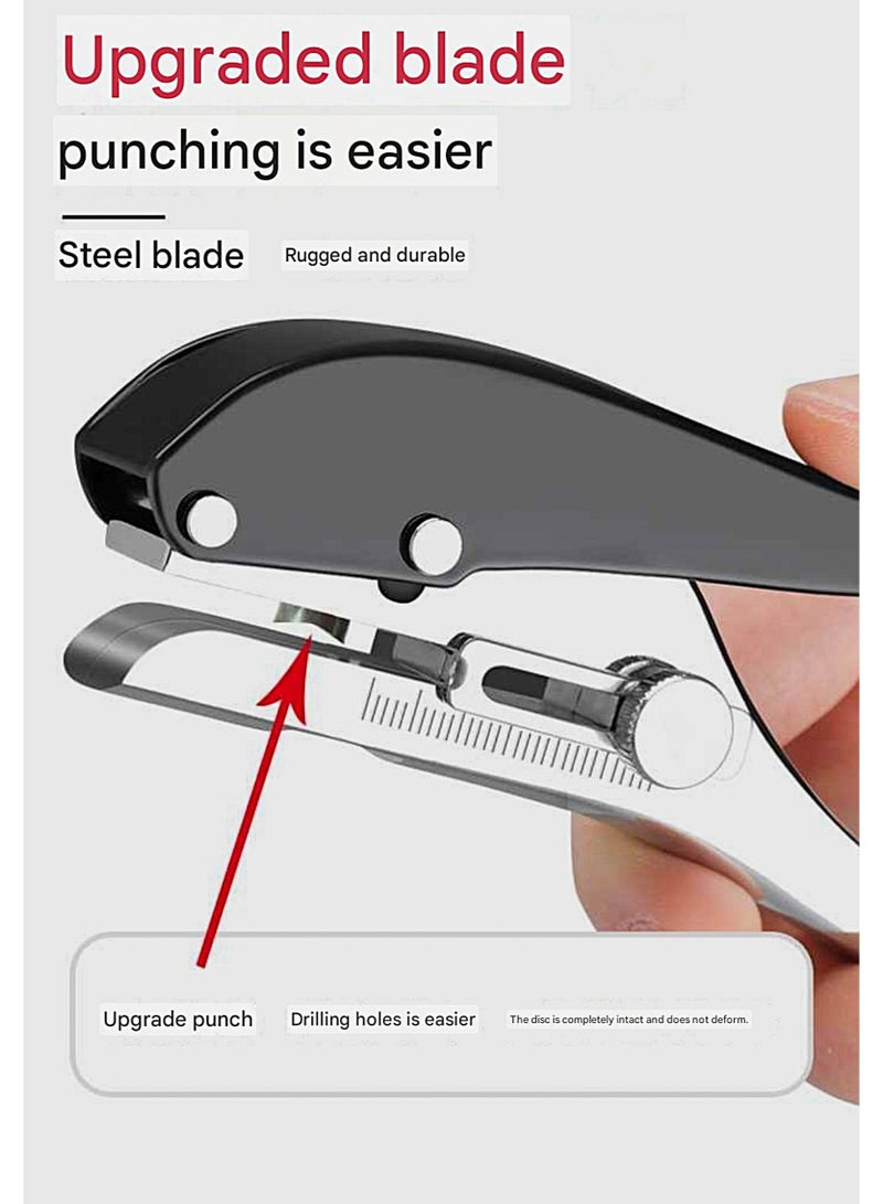 ELIKLIV 8mm Edge Banding Leather Punch Woodworking Flat Bevel Punch Pliers Sinking Hole Screw Cap Metal Clamp Precise Scale Positioning Zinc Alloy / All Iron Durable Design - Image 5