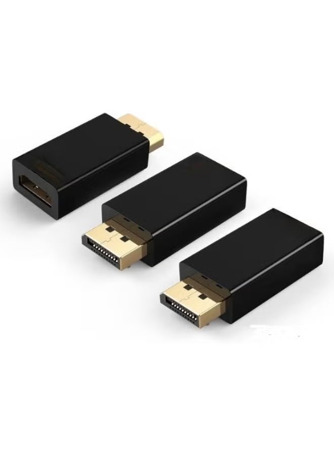 3-Pack DisplayPort to HDMI Adapter Set, 1080P/4K/3D DP to HDMI Converter, Gold-Plated DisplayPort Male to HDMI Female Adapter (Version 1.4) - Image 1