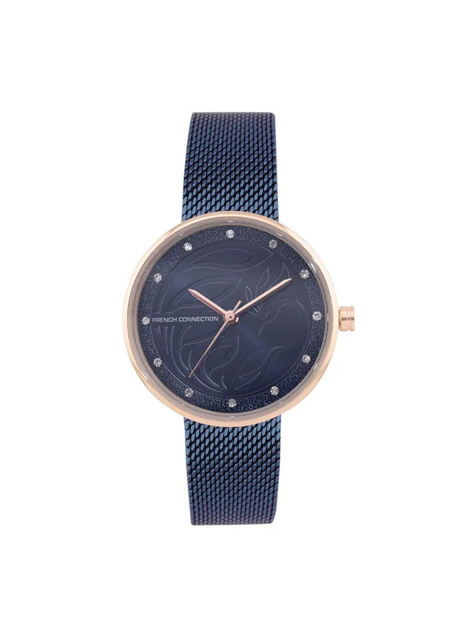 فرنش كونكشن 31mm Women's Quartz Watch with Blue Dial