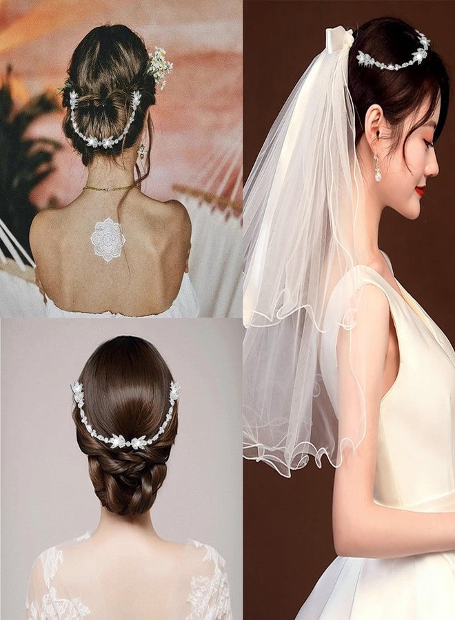 Honbay 1PCS Sparkling Rhinestones Hair Comb Fashion Ladies Chain Tassel Hair Side Comb Wedding Shiny Crystal Hair Clip Comb Bridal Headpieces Bride Headwear Wedding Hair Accessories Boho Headbands - Image 4