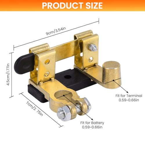 STHIRA® Car Battery Battery Cut Off Switch Heavy-Duty Disconnect Switch Universal Terminal Kill for Cars,Trucks,Easy Install Reliable Anti-Theft & Safety Device - Image 2