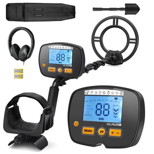 ULHUND Upgraded Metal Detector for Adults Professional - High Accuracy Gold Finder with DSP Chip & 10" IP68 Waterproof Search Coil, 12" Deep Detection and 60" Adjustable Length for Beach & Yard - Image 1