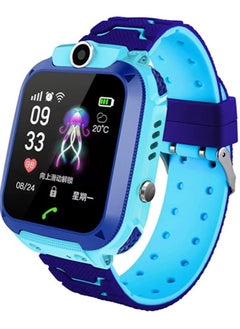 Waterproof Touching Screen Intelligent Smart Watch With SOS Call Voice Chat Alarm Clock Compatible For Android and iOS Phone Blue