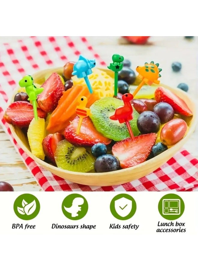 Creative Home Cartoon Fruit Fork Suit Bento Sign Children's Animal Snacks Decorative Sign Fruit Sign-Color:Opp Bag-Specifications: Elephant Style 10pcs  - Image 5