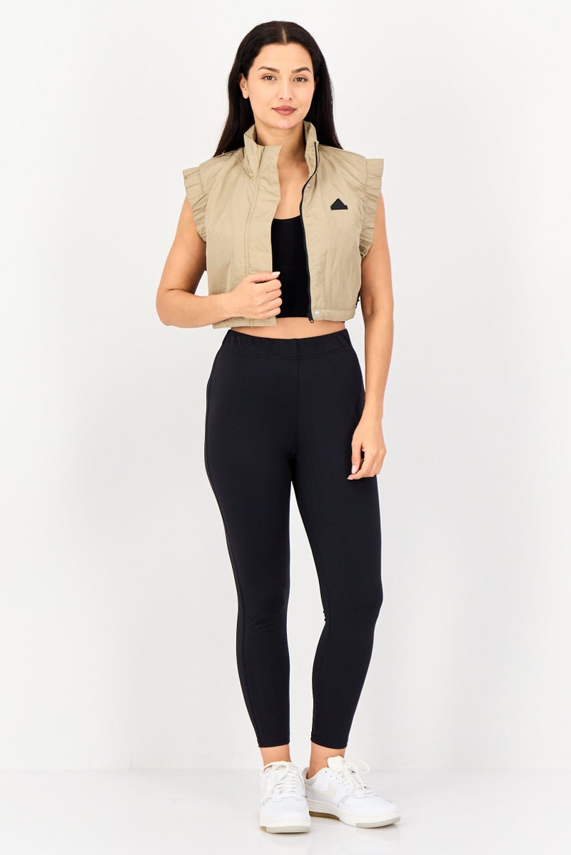 Adidas Women Sportswear Fit Outdoor Windbreaker Vest, Light Taupe - Image 2