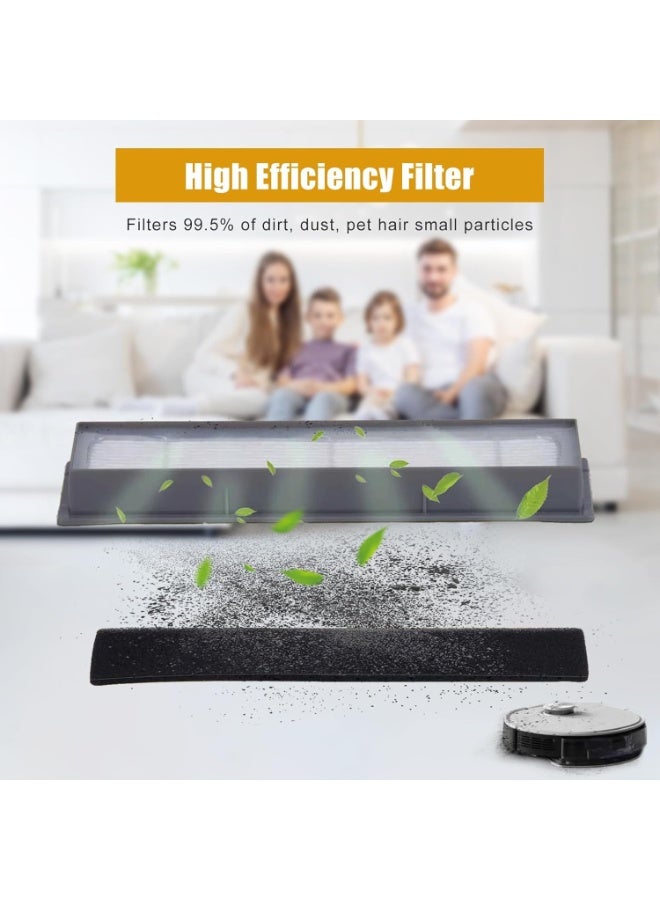 17 Pack Replacements Parts for Ecovacs Deebot Ozmo 920/950/T5/T8 T8MAX T8Power T8aivi T8+ T8/N8+/N8 Pro/ N8 Pro Plus Accessories, 2 Roller Brush, 10 Side Brush, 4 Filter, 1 Clean Brush - Image 5