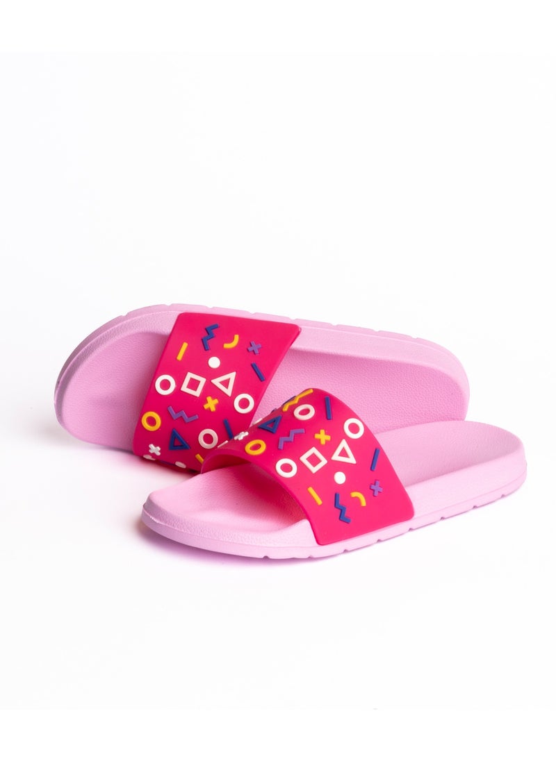 Onda - Disney Geometric Slide Slipper Rose  For Girls - Image 1