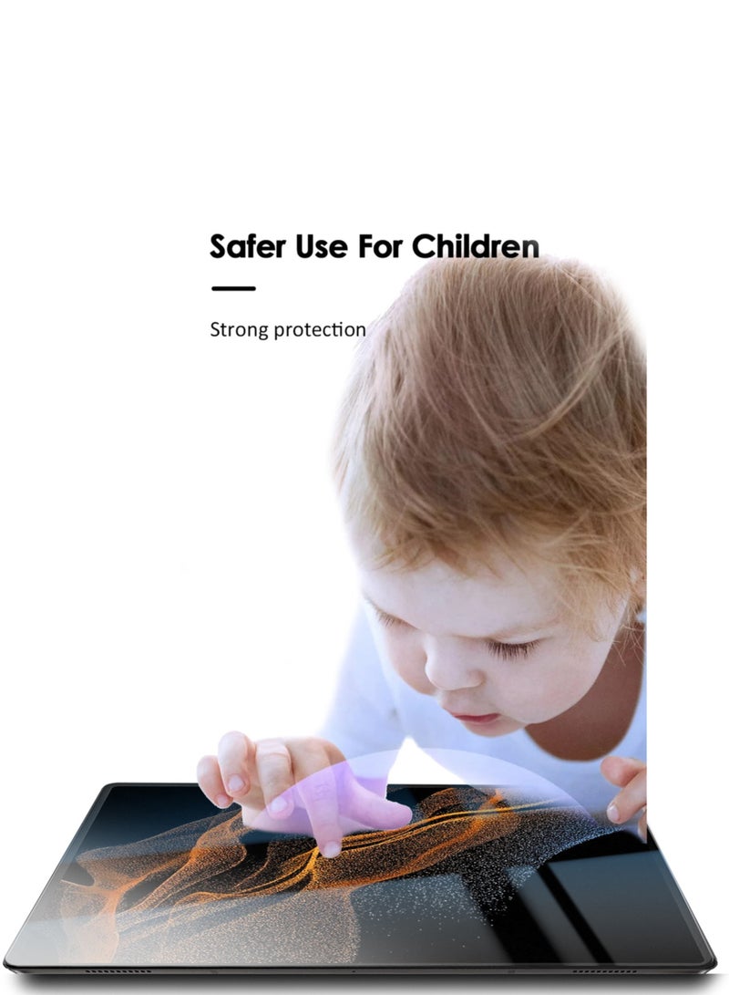 Wtech Samsung Galaxy Tab S9 Ultra 2023 Premium Series Anti Blue Ray/Light Tempered Glass Screen Protector (TSGPCN) - Clear - Image 4