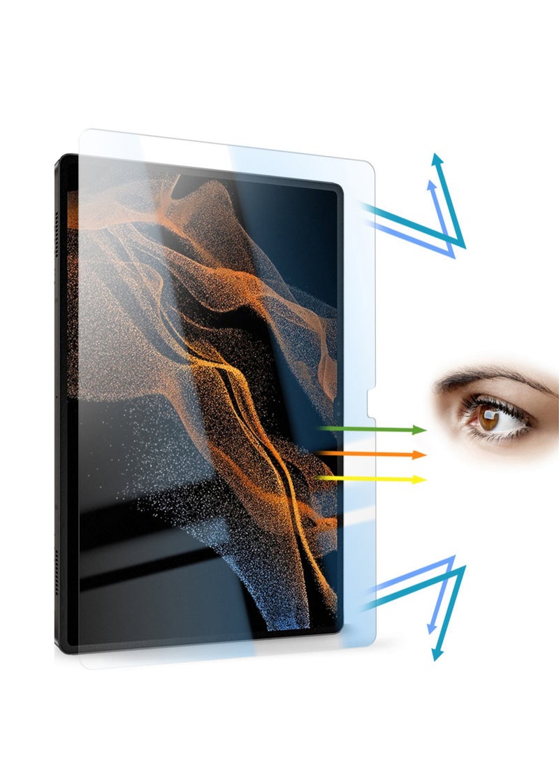 Wtech Samsung Galaxy Tab S9 Ultra 2023 Premium Series Anti Blue Ray/Light Tempered Glass Screen Protector (TSGPCN) - Clear - Image 2