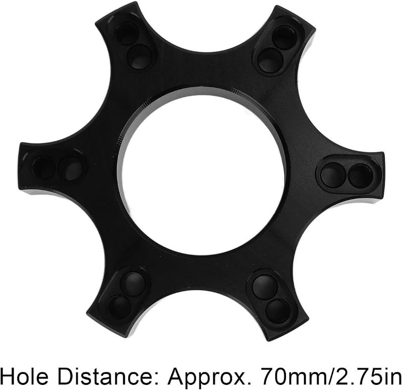 Bnineteenteam Steering Wheel Adapter Spacer, Steering Wheel Adapter Plate, Steering Wheel Quick Release Hub Adapter Aluminium Alloy 70mm Spacer for Thrustmaster T300RS with 13 14 Inch - Image 3