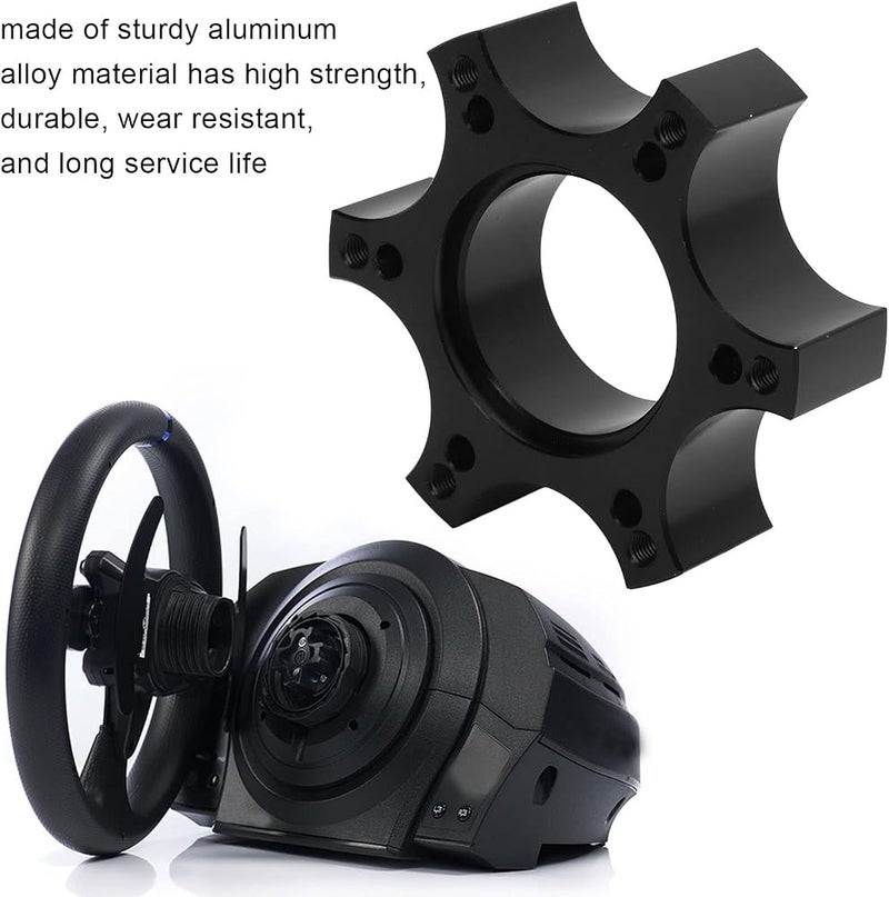 Bnineteenteam Steering Wheel Adapter Spacer, Steering Wheel Adapter Plate, Steering Wheel Quick Release Hub Adapter Aluminium Alloy 70mm Spacer for Thrustmaster T300RS with 13 14 Inch - Image 5