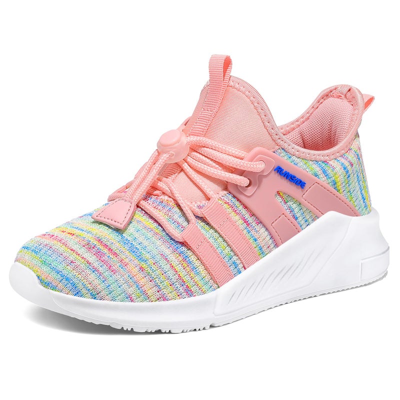 RUNSIDE Girls Tennis Shoes Lightweight Sports Kids Sneakers Lace-up for Running/Walking, Toddler/Little Kid/Big Kid - Image 1