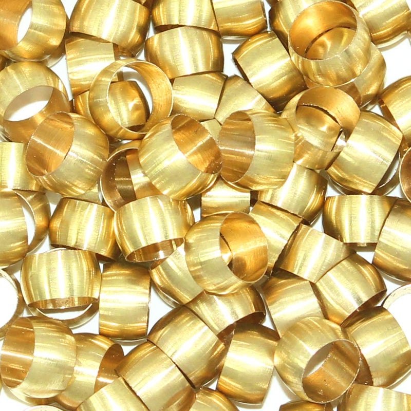 beduan Brass Compression Fitting, Compression Sleeve Fitting Sleeve Ferrules 1/2" Tube OD (Pack of 40) - Image 3