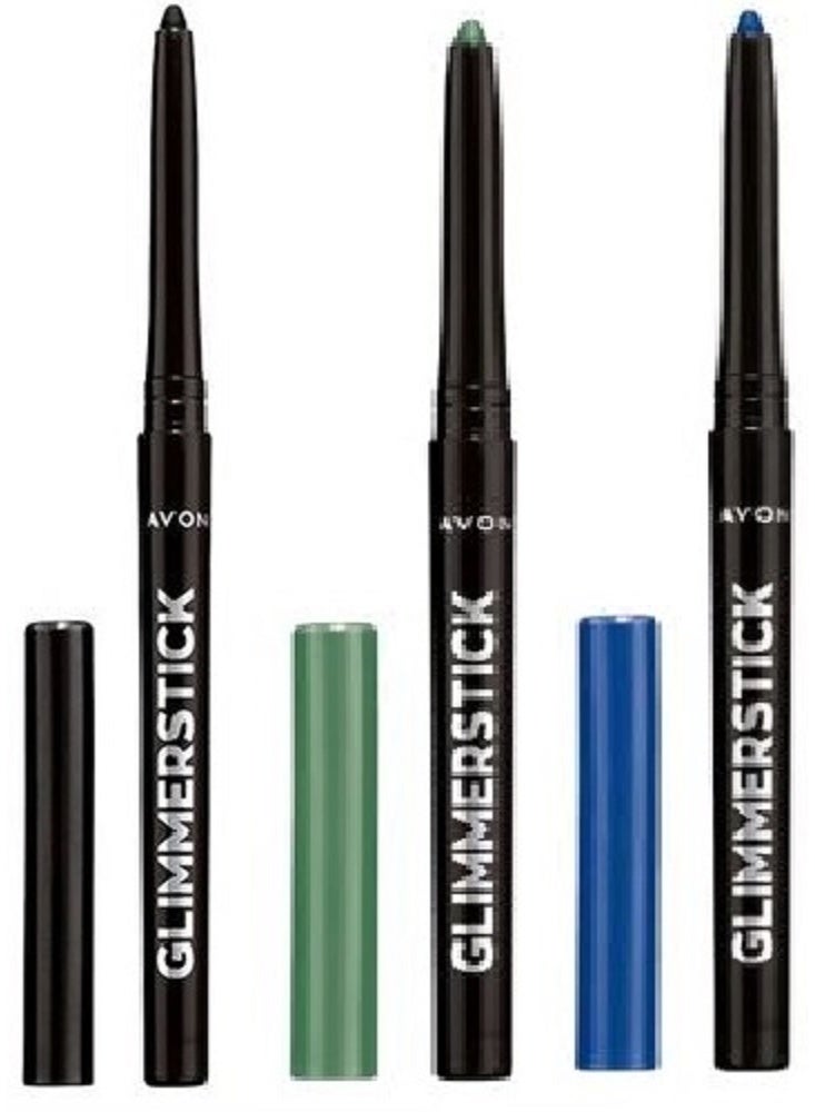 آفون Ultra Colour Glimmerstick Eyeliner Set 3Pc's (Blackest Black/Forest Green/Azure Blue) Blackest Black/Forest Green/Azure Blue - Image 1