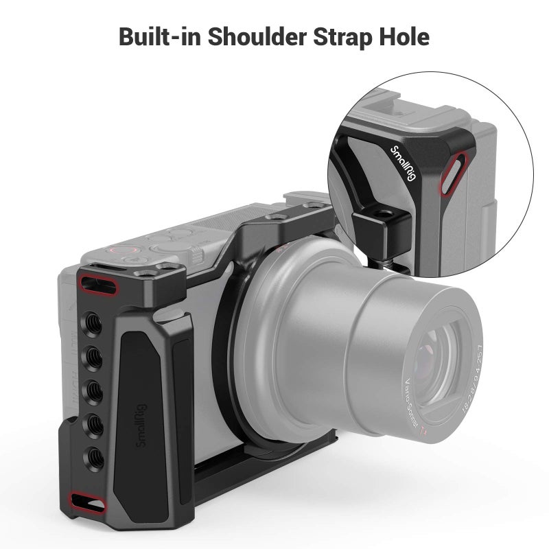 SMALLRIG Camera Cage for Sony ZV-1 II/ZV-1F / ZV-1 Camera, with Silicone Gel Grip, Cold Shoe Mount - Image 5