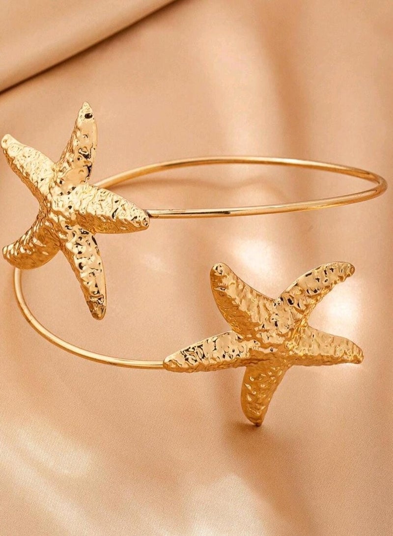 Shein pc Minimalist Open-Ended Ocean Series Petite Shell & Starfish Bracelet  - Image 3