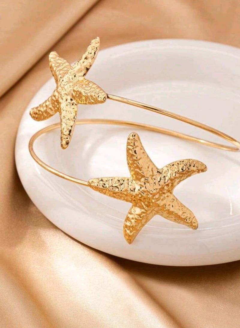 Shein pc Minimalist Open-Ended Ocean Series Petite Shell & Starfish Bracelet  - Image 2