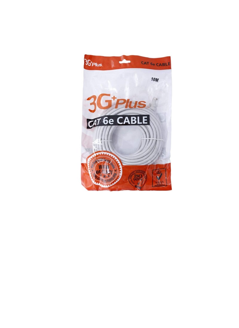 3g Plus CAT 6e 3G Plus Cable Compatible with PC and Laptop - 10m  - Image 1