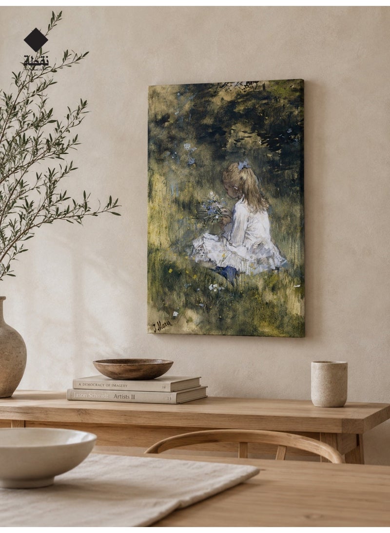 Nuqta Premium canvas wall art with a hidden frame measuring 60x40 cm - Image 3