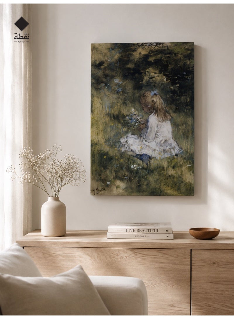 Nuqta Premium canvas wall art with a hidden frame measuring 60x40 cm - Image 2
