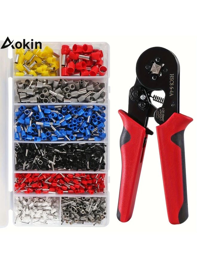 AOKIN HSC8 6 4A 1200pcs Heavy Duty Ratchet Crimping Tool Kit with Terminals - Image 2