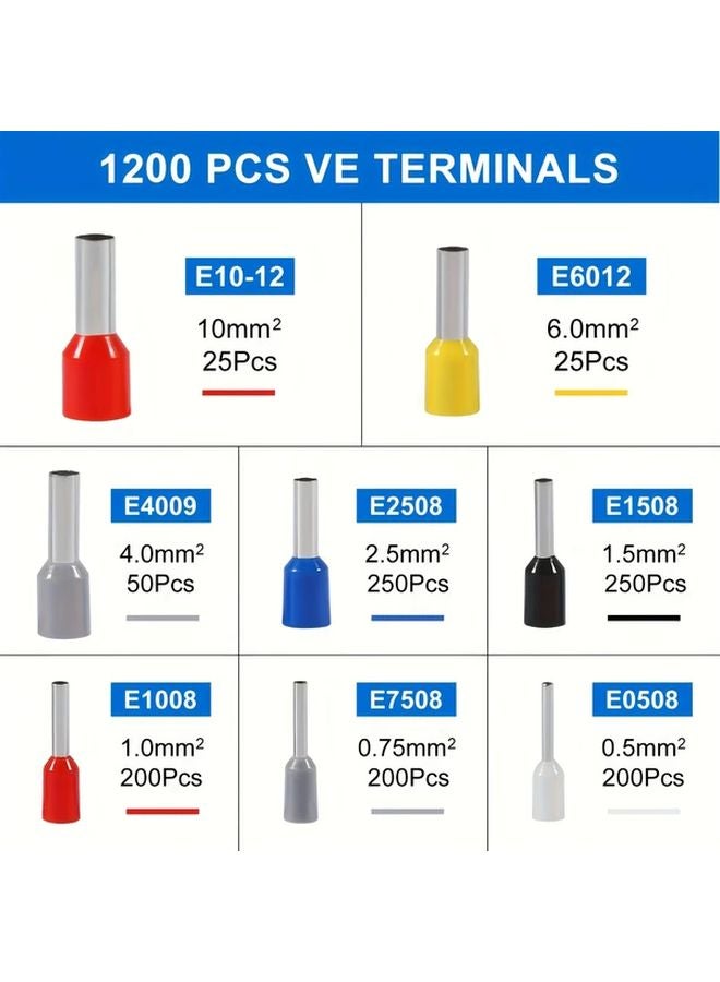 AOKIN HSC8 6 4A 1200pcs Heavy Duty Ratchet Crimping Tool Kit with Terminals - Image 5