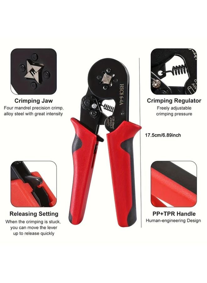 AOKIN HSC8 6 4A 1200pcs Heavy Duty Ratchet Crimping Tool Kit with Terminals - Image 3