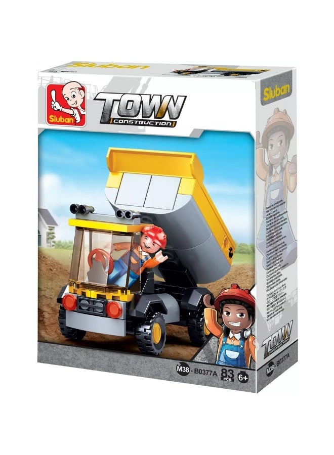 Sluban Sluban - Town Construcion Small Dump Truck 83 Pieces - M38-B0377A  - Image 1