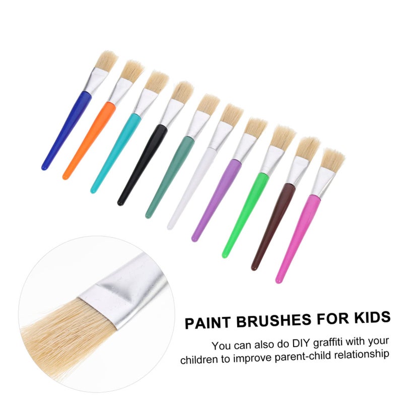 20 Piece Natural Bristle Flat Head Oil Painting Brushes Set For Creative Art - Image 4