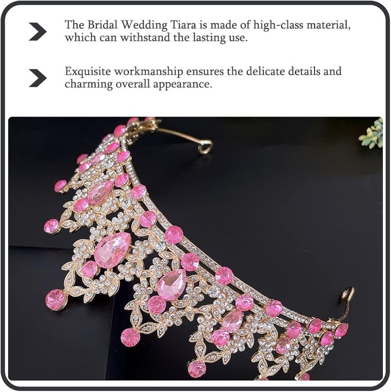 cheekyglo Crown Princess Tiara Rhinestone Women Headband Crystal Bride Wedding Crown Elegant Pageant Crown for Bridal Wedding - Image 4