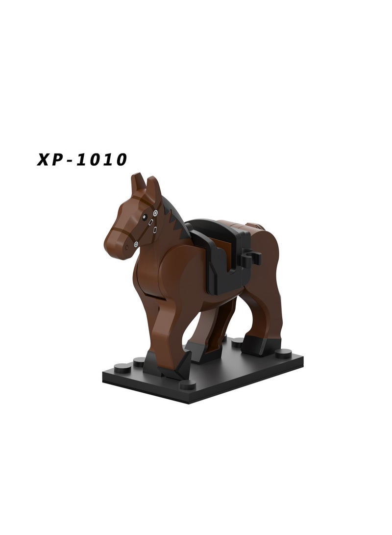 4-Piece Horse Series Children's Educational Building Blocks Minifigures Toys Suitable For Boys Gifts Bag Pack - Image 5