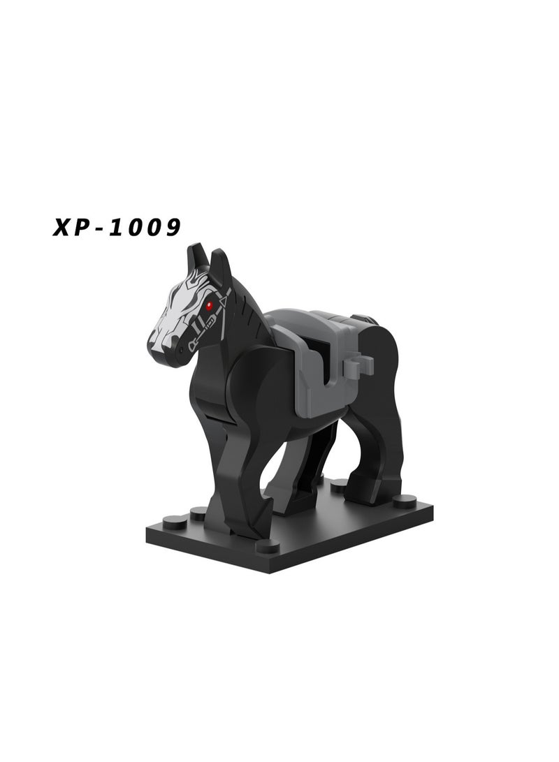 4-Piece Horse Series Children's Educational Building Blocks Minifigures Toys Suitable For Boys Gifts Bag Pack - Image 4
