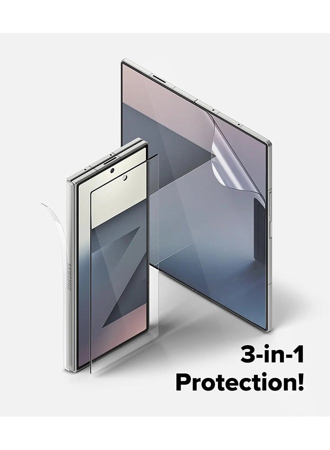 Ringke 3-in-1 Protector Pro Cover Display + Inner Screen + Foldable Hinge Designed for Samsung Galaxy Z Fold 7 Screen Protector - Clear - Image 3