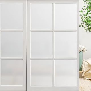 LEMON CLOUD Window Privacy Film Frosted,Non Adhesive Opaque Bathroom Door Window Film,Static Cling Stickers Privacy Day - Image 1