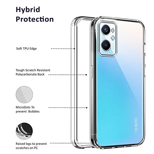 Jkobi Back Cover for Oppo A76 | A36 | A96 (Silicone Clear Shockproof Case with Camera Protection | Soft and Flexible | Transparent) - Image 5