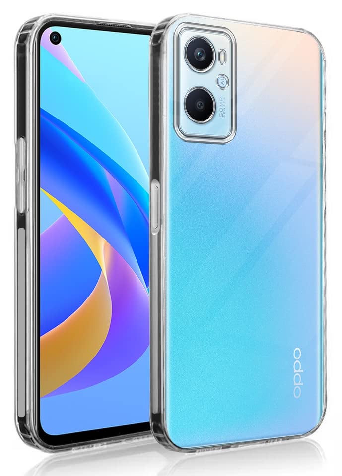 Jkobi Back Cover for Oppo A76 | A36 | A96 (Silicone Clear Shockproof Case with Camera Protection | Soft and Flexible | Transparent) - Image 1