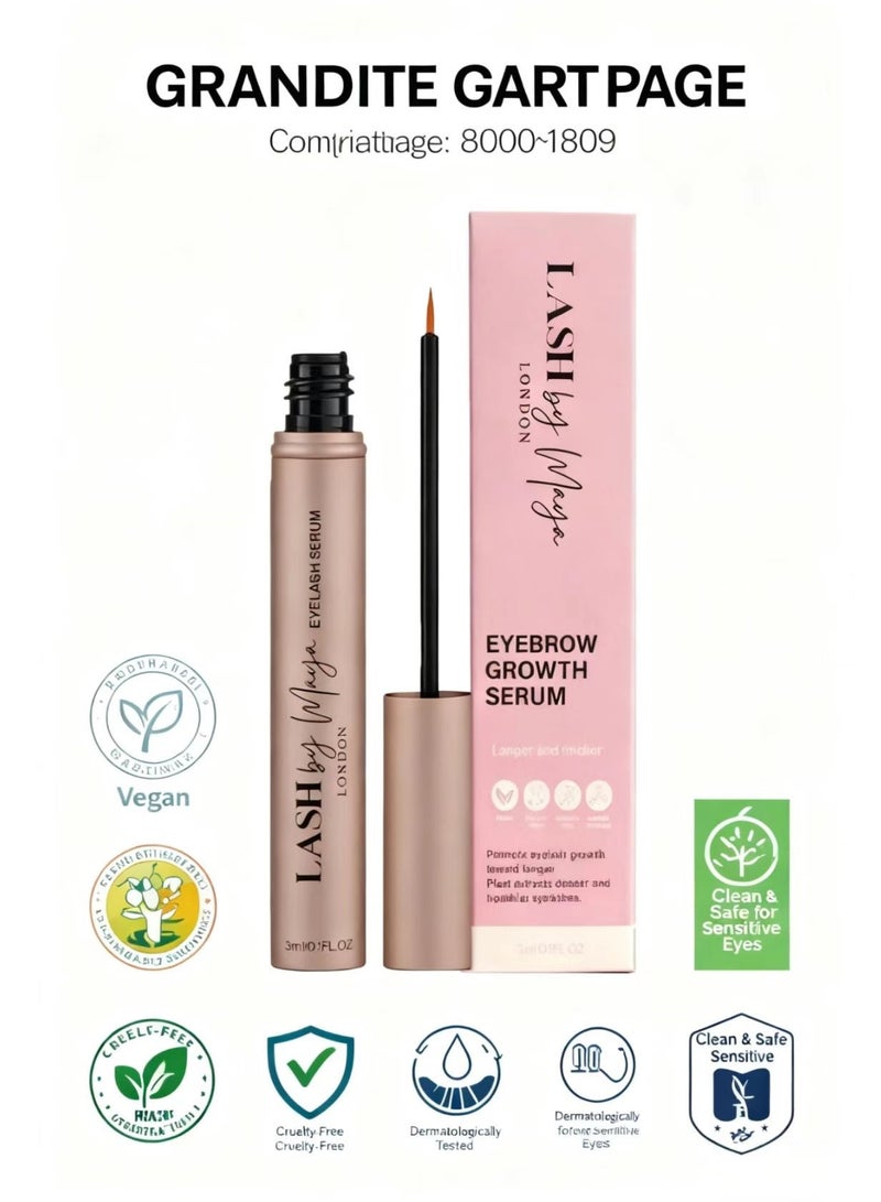 لاش من مايا Lash by Maya Serum ، Lash الأصيلة الرسمية من Maya London ، مصل نمو الرموش ، تعزيز الرموش ، خالية من القسوة ، 3 مل. - Image 5