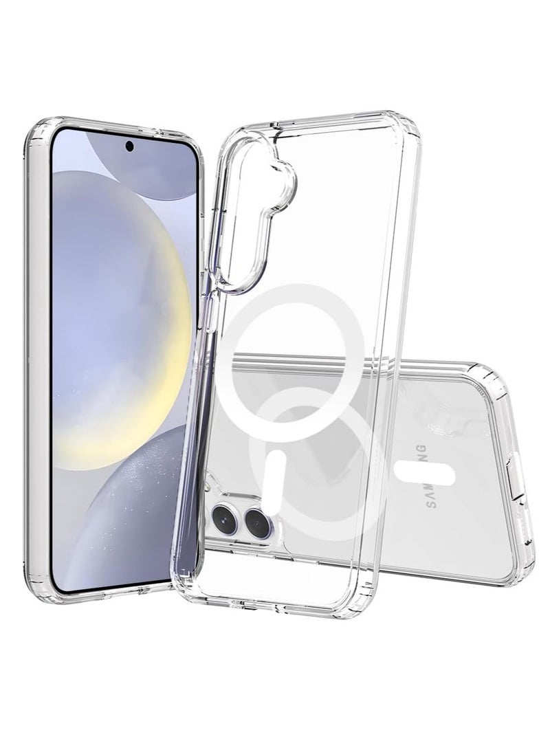 MIGOFAST Case for Samsung Galaxy S24 Plus 5G 2024, Magnetic Cover Compatible with MagSafe, Hard Back Slim Shockproof Bumper, Support Wireless Charging - Image 1