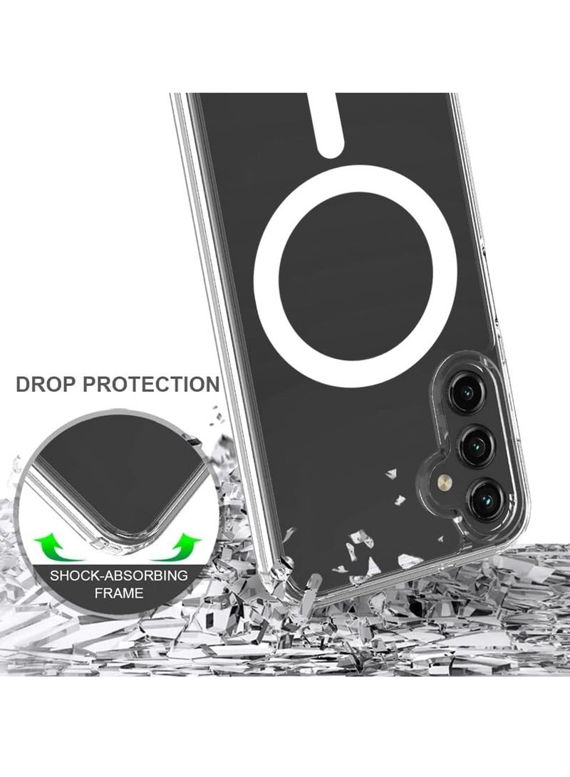 MIGOFAST Case for Samsung Galaxy S24 Plus 5G 2024, Magnetic Cover Compatible with MagSafe, Hard Back Slim Shockproof Bumper, Support Wireless Charging - Image 4